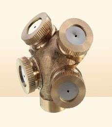 Hole Adjustable Brass Spray Misting Nozzle Garden Sprinkler Irrigation Fitting Watering Equipments7931086
