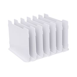 White 7-Layer Desk Desktop Paper Sorter Holder Wooden Organizers File Rack Shelf For Office Desktop Storage Box
