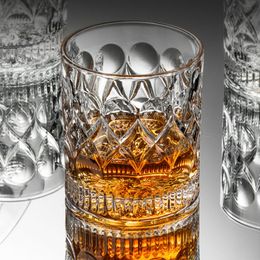 GIANXI Spirits Glasses Transparent Thicken Anaglyph Glass Cup Bar Luxury Vodka Whisky Sake Shochu Liqueur Glasses Drinkware