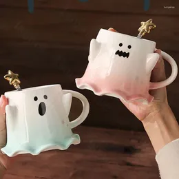 Mugs Halloween Ghost Ceramic Coffee Cups Creative Office Cartoon Water Cup Household Lovely Milk Tea Espresso Latte Mug