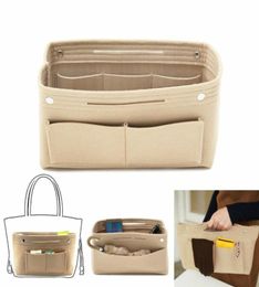 Women Insert Handbag Organiser Purse Felt liner Organiser Bag Tidy Travel5590802