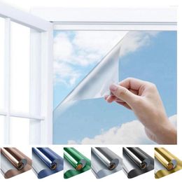 Window Stickers One Way Vision Film Stained Daytime Privacy Mirror Reflection Self Adhesive Tint For Home Solar Heat Insulation