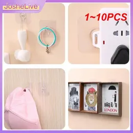 Hooks 1-10PCS Strong Adhesive Nails Wall Poster Seamless Hook Punch Free Screws Hanger Multi-Purpose Home Organization