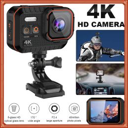 Cameras Action Camera 2.0 Inch IPS HD Screen Remote Control Waterproof Sport 4K Camcorder Drive Recorder Outdoors Mini Portable Webcam