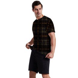 2024 men's short sleeved summer fitness T-shirt plaid T-shirt designer T-shirt men's luxury brand street dance top shorts casual wear DDTX172