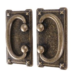 Promotion! 8Pcs Vintage Antique Bronze Drawer Ring Pull Handles, Cabinet Door Furniture Handle Decoration