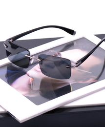 Vazrobe Mens Polarised Sunglasses Fashion Sun Glasses for Man Polarod Driving Fishing 145mm Rimless Brand Quality Case 5600708