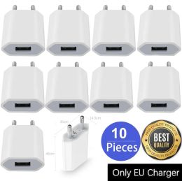 10PCS Charger 5V EU Plug For Phone 1A Wall Portable Battery Charger Travel Power Adapter USB For 7 8 Xr USB Chargers