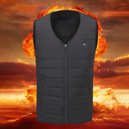 Blankets Unisex Electric Thermal Jacket Rechargable V Neck Heated Vest 3 Heating Levels Areas For Sports Hunting Hiking Blanket