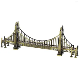 Decorative Figurines Desktop Alloy Model Sculpture Bridge Home Ornament Decor