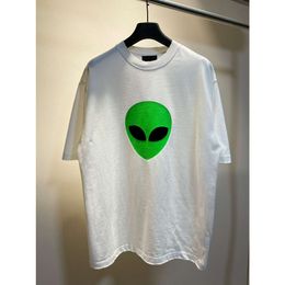 High Version b Classic Mask Portrait Pattern Printed Short Sleeved T-shirt Street Trendy High Street Ins Couple Style t