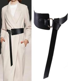 2021 Wide Leather Corset Belt Female Tie Obi Thin Red Black Bow Leisure Belts for Lady Wedding Dress Waistband Womens Belts5227761