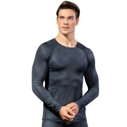 T-Shirts New High Elastic Men's TShirts Long Sleeve Running T Shirt Men Qucik Dry Muscular Man Sport Shirt Men Cool Mens Rashgard