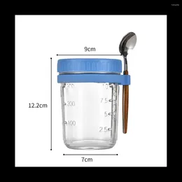 Storage Bottles 4PCS Overnight Oats Containers With Lids And Spoons Glass MasonJars For Leak Proof Oatmeal Container