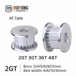 2GT GT2 Timing Pulley 20T30T36T48Teeth AF Type Bore 3/4/5/6/8/12mm Belt Width 4/6/10/30mm 3D printed parts