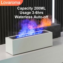 H3 Flame Aroma Diffuser Air Humidifier Cool Misting Machine Led Light Essential Oil Misting Home Fragrance Perfume Difusor