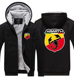 New pattern men039s jacket car logo Abarth coat winter casual zipper thicken sweatshirt fashion clothes6921166