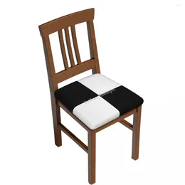 Pillow White Quad Contrast Blocks Square Cover Luxury Decorative Seats Chair Covers