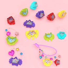 Creative DIY Jewellery Beads Set Toy Handmade Art Crafts Necklace Bracelet Ring Key Chain Magic Box Educational Toy For Girls