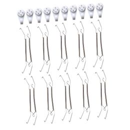 20 Pieces Plate Hangers with 10 Wall Hooks Heavy Duty for Decorative Plates Display Holder Decorative Wire Plate Hangers