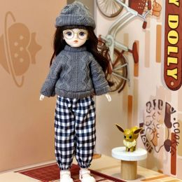30cm BJD Doll and Clothes 20 Movable Joint Hinged Dolls Makeup Face Starry Sky Eye Girl Toy Birthday Gift