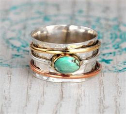 Bohemian Natural Stone Rings for Women Men Vintage Turquoises Finger Fashion Party Wedding Jewellery Accessories3460836