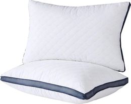 Almofadas de hotel de luxo SydCommerce Conjunto de tamanho queen de 2, travesseiros de cama para dorminhoco lateral e traseiro