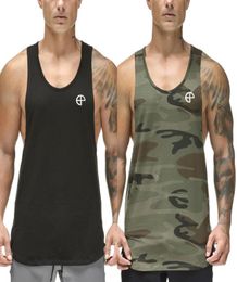 Camouflage Tank Top Bodybuilding Mens Sleeveless Oneck Sport5352216