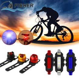 1PC LED Bicycle Taillights Waterproof MTB Bike Lamp USB Rechargeable Safety Warning Cycling Tail Light LED Headlight Rear Lamp