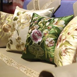 Pillow Chinese Embroidered Sofa Big With Core Head Of Bed Back Office Cover Waist