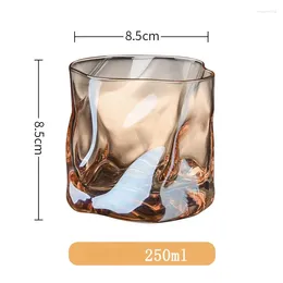 Tumblers Retro Milk Cup Coffee Latte Summer Korean Instagram Alien Twisted Water Transparent Glass