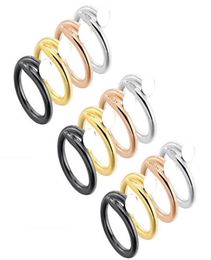 Designer Quality Love Ring Stainless Steel Rings Fashion Women Men Wedding Jewelry Lady Party Gifts Diamond 18K Gold Plated Band R9333417