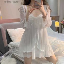 Sexy Pyjamas Latest Women y pajama mesh halter Nightdress Solid color bow pyjamas Sweet lace nightdress Lacework backless sleepwear dress L410