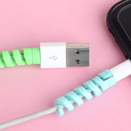 Papeleria Wire Wrap Cord Data Line Holder Earphone Cable Organiser Desk Set 10pcs Cable Protector