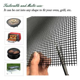 Round BBQ Grid Pad Non-Stick High Temperature Resistant Barbecue Mesh Reusable Easily Cleaned Cooking Pads Baking Grill Tool