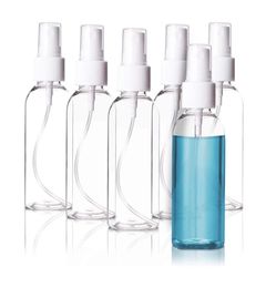 200pcs 2oz 60ml Fine Mist Bottle PET Clear Refillable Plastic Mist Perfume Spray Bottle with Mist Sprayer Pump2092731