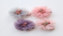 16pcslot Floral Shape Kids Hairpins Cartoon Resin Bear Animals Hair Clips Top Quality Girls Barrettes3239205