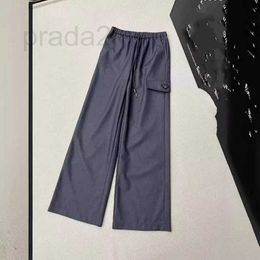 Men's Pants Designer Early Spring New Fashion Drawstring Work Pants Classic Inverted Triangle Letter Casual Single Pocket Pants 1LGJ