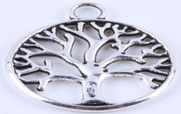 400pcslot antique bronze round life tree charm DIY ZAKKA retro jewelry accessories alloy metal pendant 4888w19609081217772