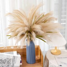 Decorative Flowers Fluffy Reed Artificial Pampas Grass Flower Bohemian Home Decor El Corridor Accessorie