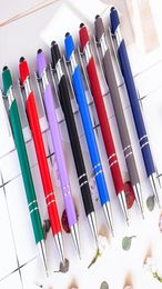 8PCSLot Promotion Ballpoint pen 2 in 1 Stylus Drawing Tablet Pens Capacitive Screen Touch Pen School Office Writing Stationery16414897