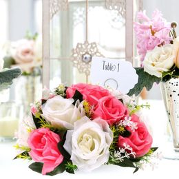 Decorative Flowers Roses Artificial Ball Arrangement Balls Centerpieces Party Bouquet Decors Stems Blossom Indoor Scene