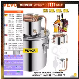 VEVOR 3 5 8 Gal Alcohol Distiller Machine Moonshine Apparatus Beer Brewing Equipment DIY Wine Dispenser Kit for Home Appliance