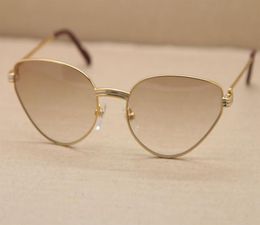 High quality 1185213 Sunglasses mens women gLASSES C Decoration gold metal frame sunglasses Size5619135mm1683104