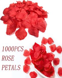 1000pcslot Silk Rose Flower Petals Rose Petals Decoration for Romantic Night Wedding Event Party DecorationDecoration Weddin1939380