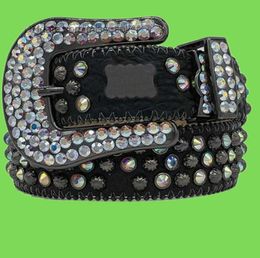 Designer Belt Simon Belts for Men Women Shiny diamond belt Black Blue white multicolour with bling rhinestones as gift miss seller6693564