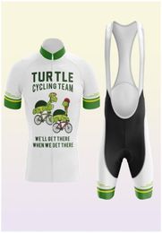 2022 Turtle White Cycling Jersey Set Summer Mountain Bike Clothing Pro Bicycle Jersey Sportswear Suit Maillot Ropa Ciclismo5728074