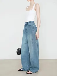 Women's Pants Cotton Denim Long Women Twisting Seam Loose Casual Wide Leg Jeans For Female Spring Summer 2024