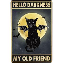 Retro Metal Tin Signs Black Cats Wall Poster Funny Kitty Home Bar Club Shop Decorations Coffee Vintage Sign Gifts