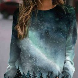 Designer Women's Hoodies Sweatshirts 2024 Womens New Landscape Flower Printed Long Sleeved Sweater